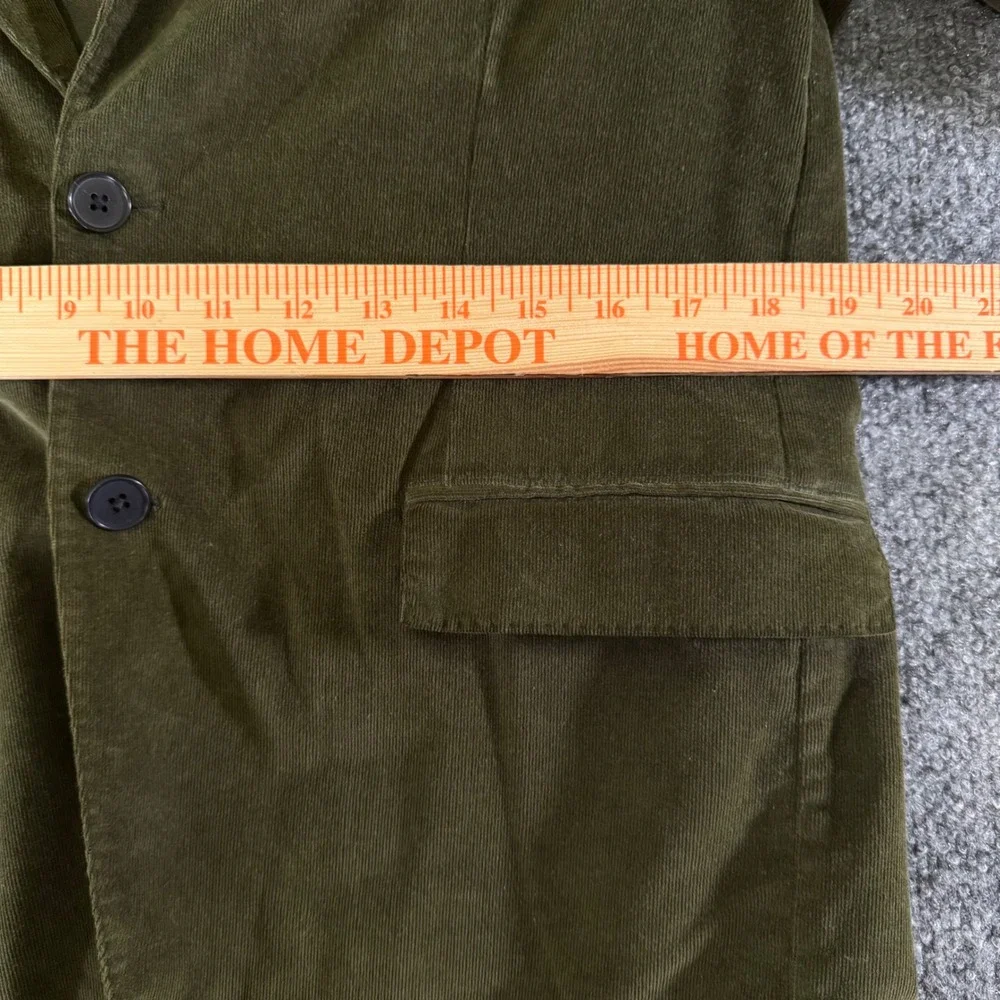 Brooks Brothers Red Fleece Sport Coat Mens 40R Corduroy Slim Olive Green Blazer
